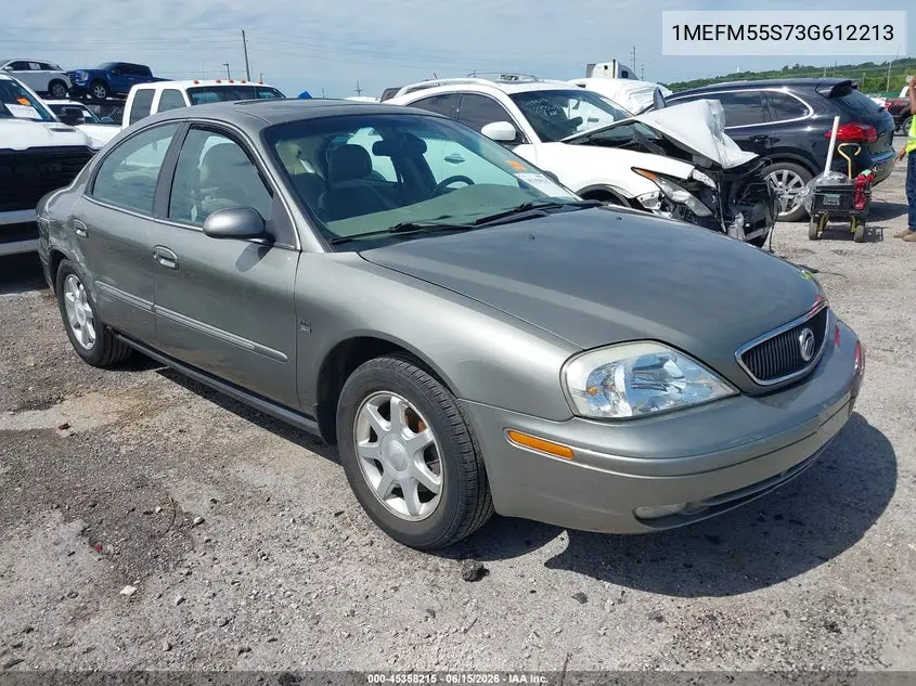2003 Mercury Sable Ls Premium VIN: 1MEFM55S73G612213 Lot: 45358215