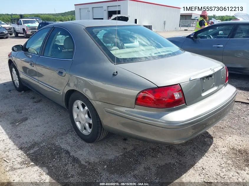 2003 Mercury Sable Ls Premium VIN: 1MEFM55S73G612213 Lot: 45358215