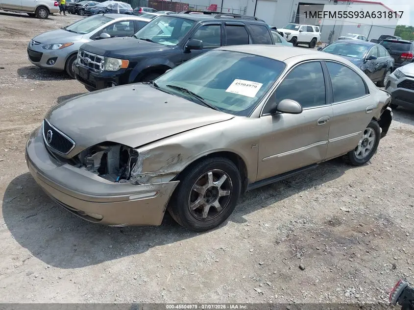 2003 Mercury Sable Ls Premium VIN: 1MEFM55S93A631817 Lot: 45504979