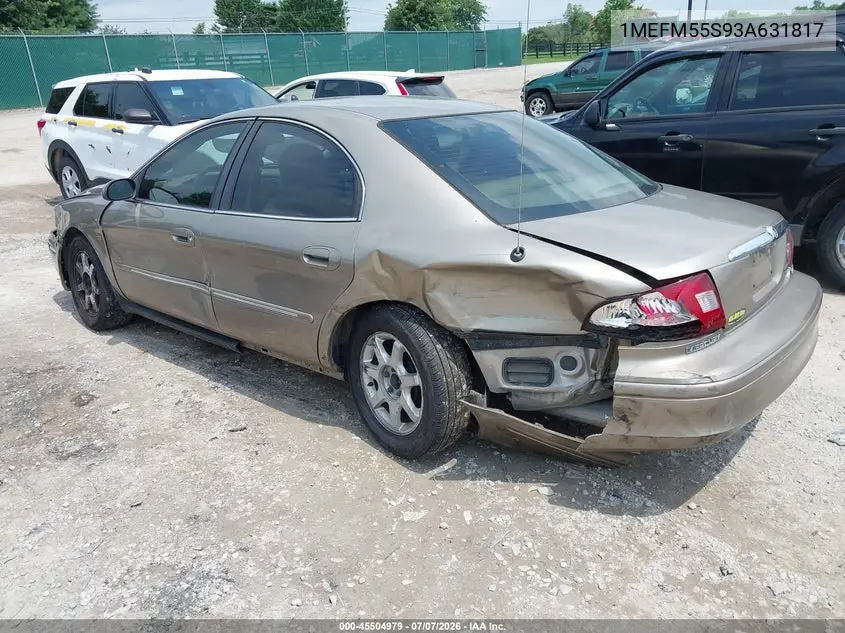 2003 Mercury Sable Ls Premium VIN: 1MEFM55S93A631817 Lot: 45504979