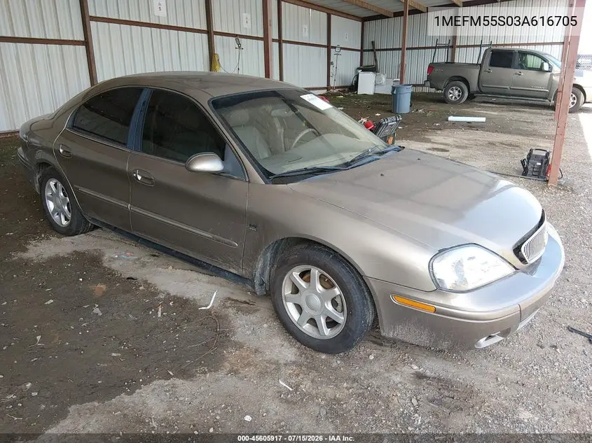 2003 Mercury Sable Ls Premium VIN: 1MEFM55S03A616705 Lot: 45605917