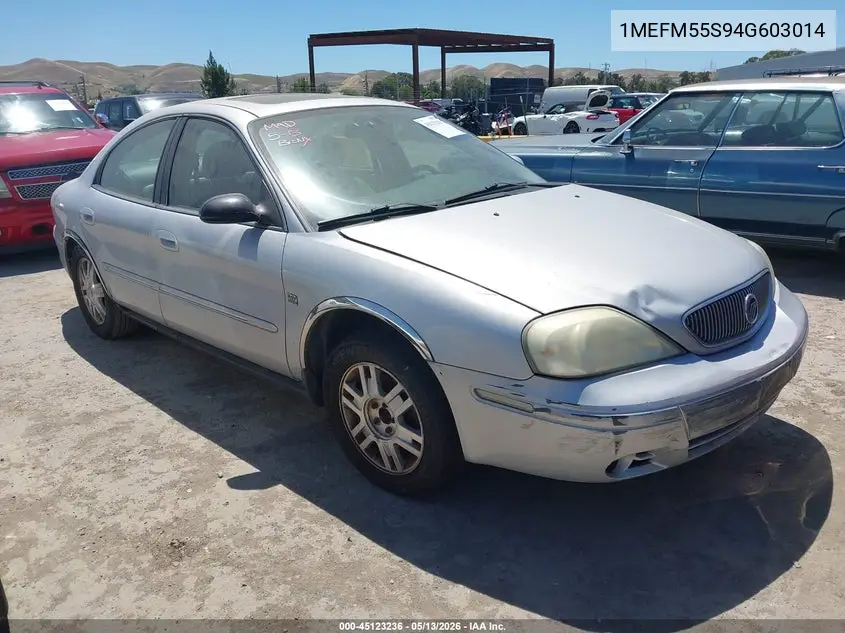 2004 Mercury Sable Ls Premium VIN: 1MEFM55S94G603014 Lot: 45123236