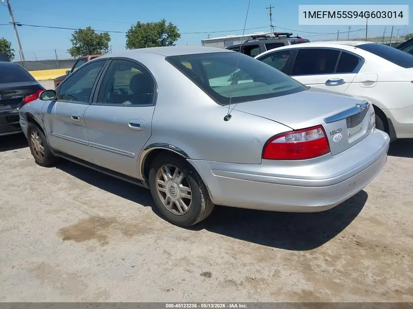 2004 Mercury Sable Ls Premium VIN: 1MEFM55S94G603014 Lot: 45123236