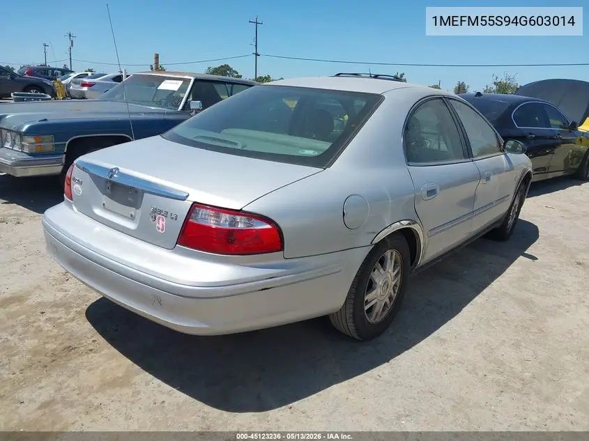 2004 Mercury Sable Ls Premium VIN: 1MEFM55S94G603014 Lot: 45123236