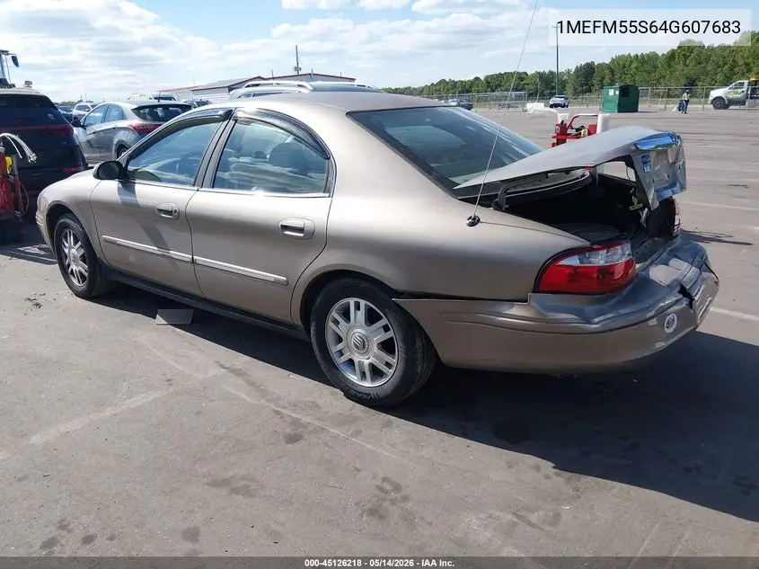 2004 Mercury Sable Ls Premium VIN: 1MEFM55S64G607683 Lot: 45126218