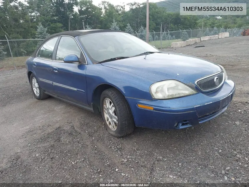 2004 Mercury Sable Ls Premium VIN: 1MEFM55S34A610303 Lot: 45438262