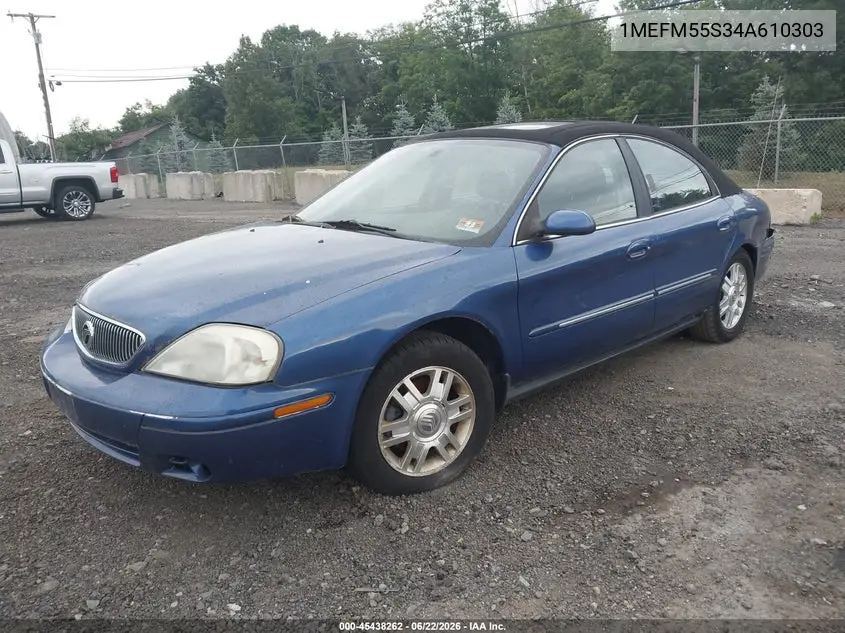 2004 Mercury Sable Ls Premium VIN: 1MEFM55S34A610303 Lot: 45438262