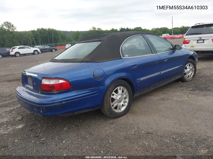2004 Mercury Sable Ls Premium VIN: 1MEFM55S34A610303 Lot: 45438262