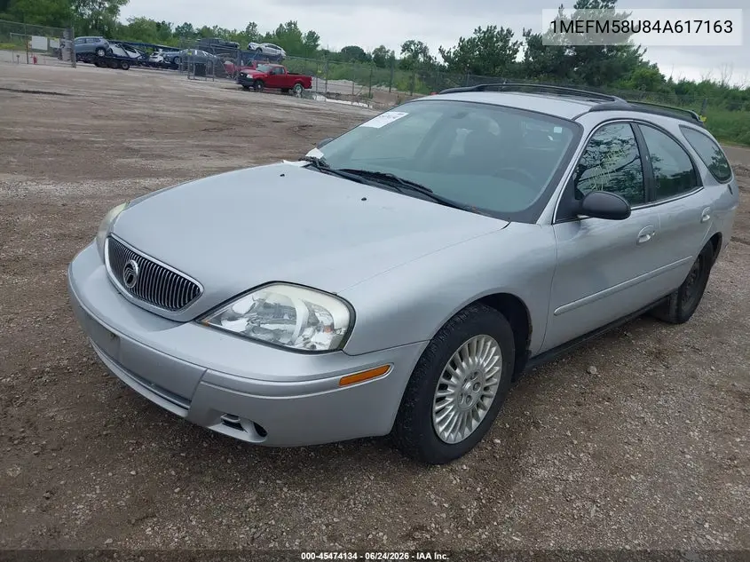 2004 Mercury Sable Gs VIN: 1MEFM58U84A617163 Lot: 45474134