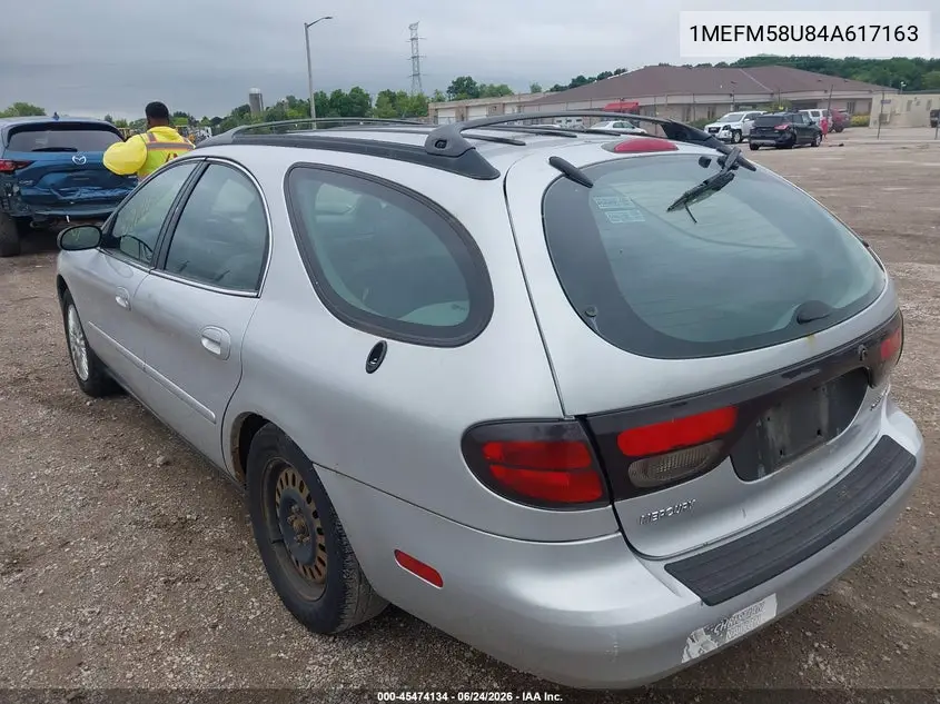 2004 Mercury Sable Gs VIN: 1MEFM58U84A617163 Lot: 45474134