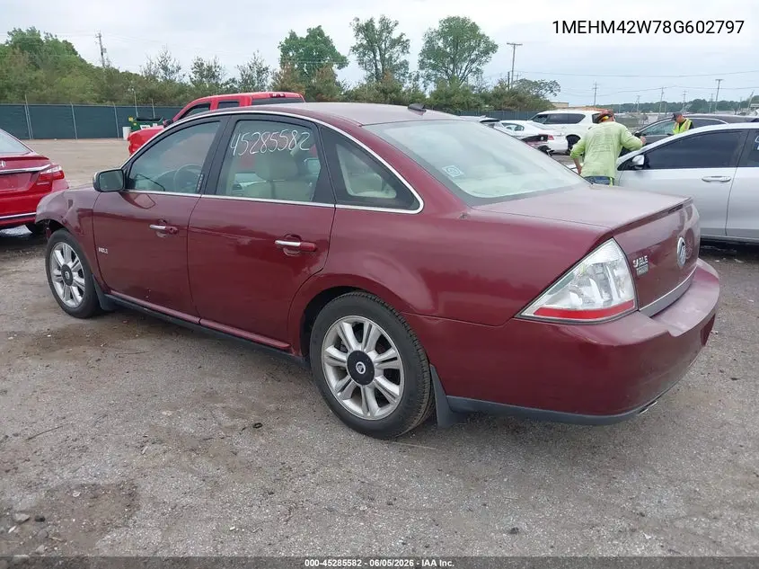 2008 Mercury Sable Premier VIN: 1MEHM42W78G602797 Lot: 45285582
