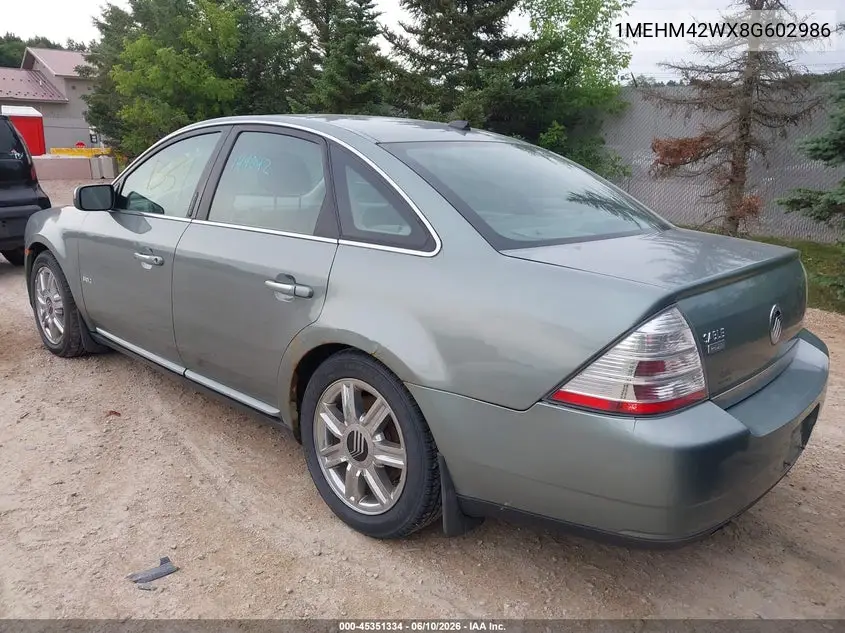 2008 Mercury Sable Premier VIN: 1MEHM42WX8G602986 Lot: 45351334