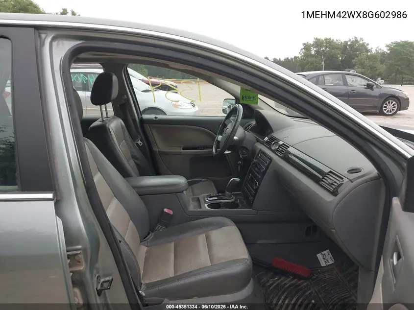 2008 Mercury Sable Premier VIN: 1MEHM42WX8G602986 Lot: 45351334