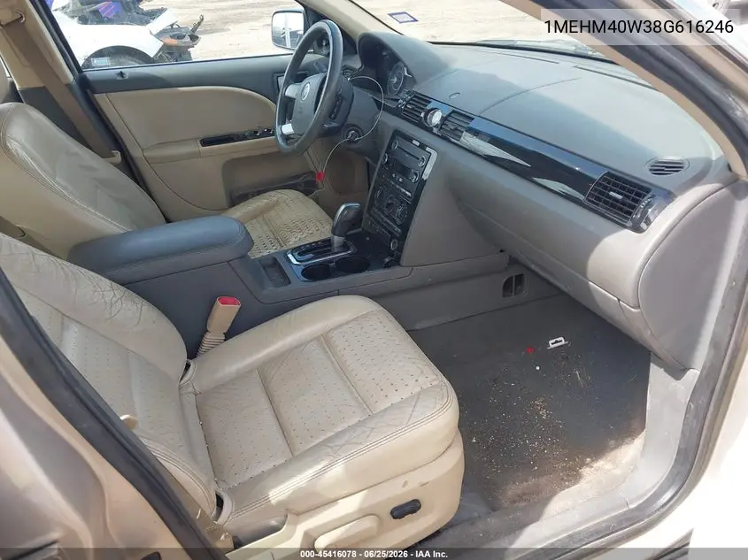 2008 Mercury Sable VIN: 1MEHM40W38G616246 Lot: 45416078