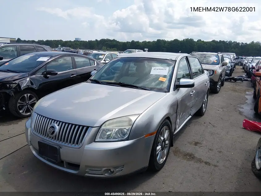 2008 Mercury Sable Premier VIN: 1MEHM42W78G622001 Lot: 45490025