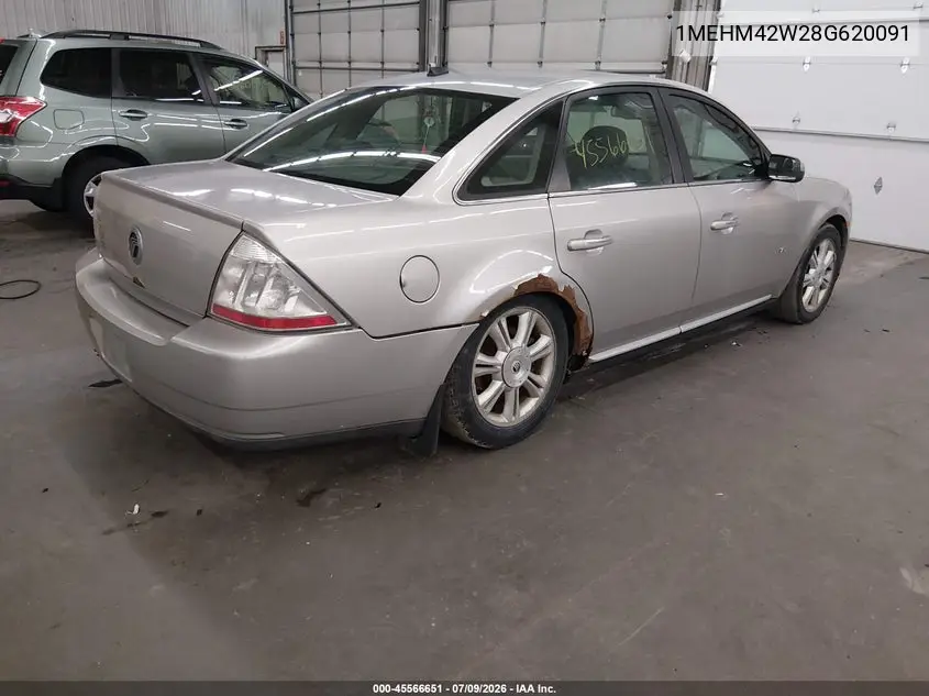 2008 Mercury Sable Premier VIN: 1MEHM42W28G620091 Lot: 45566651