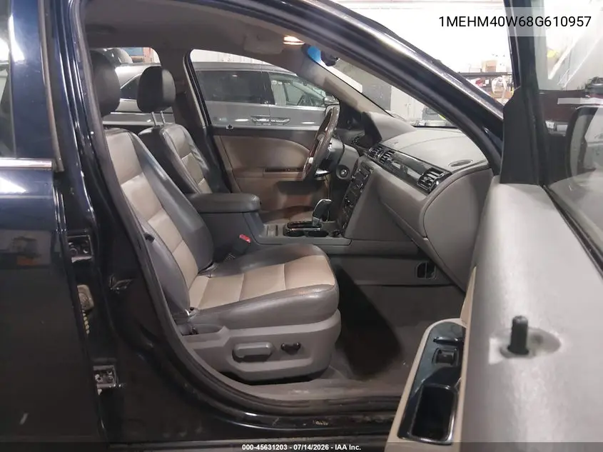 2008 Mercury Sable VIN: 1MEHM40W68G610957 Lot: 45631203
