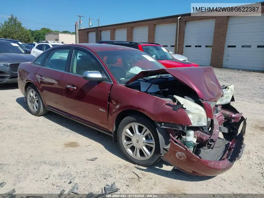 2008 Mercury Sable Premier VIN: 1MEHM42W08G622387 Lot: 45641243