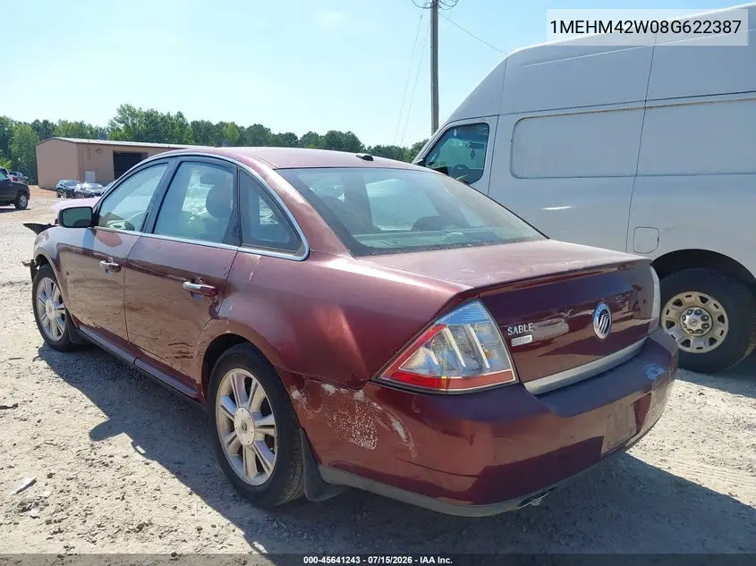 2008 Mercury Sable Premier VIN: 1MEHM42W08G622387 Lot: 45641243