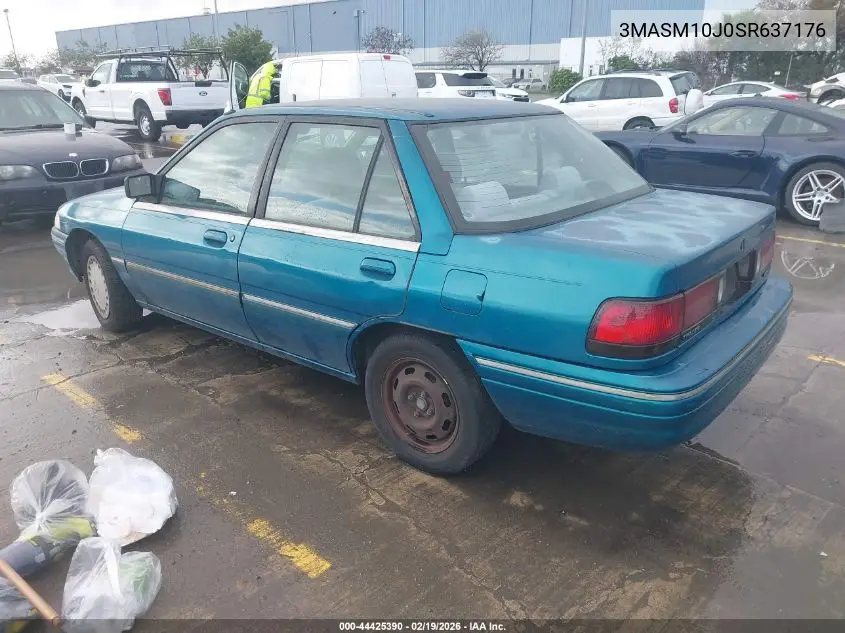 3MASM10J0SR637176 1995 Mercury Tracer Trio