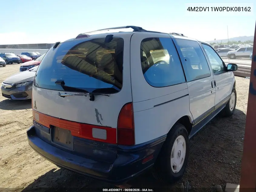 1993 Mercury Villager VIN: 4M2DV11W0PDK08162 Lot: 45300671