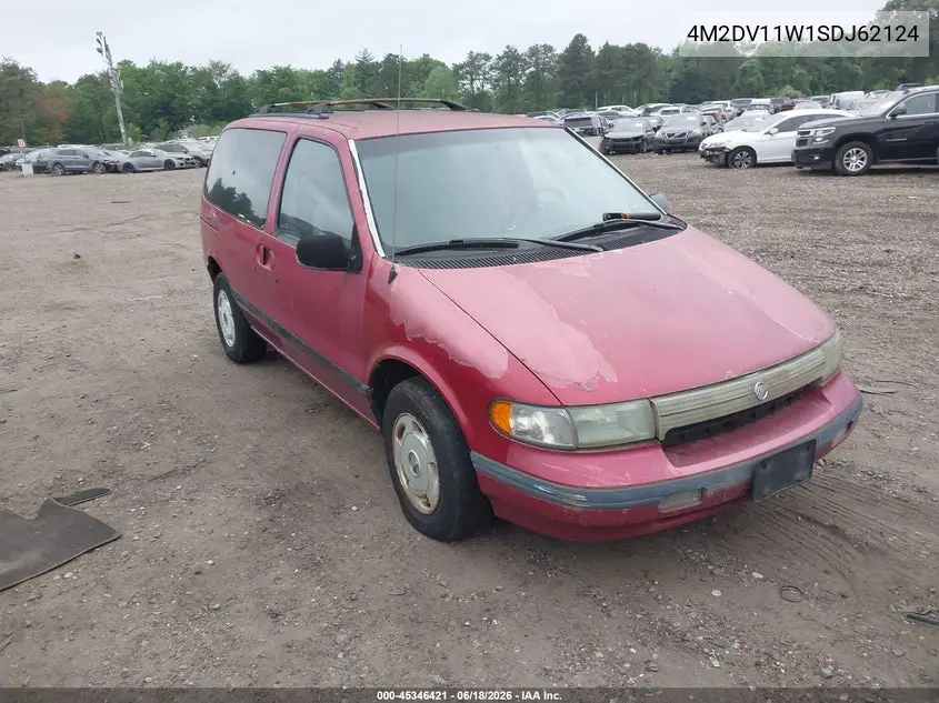 1995 Mercury Villager VIN: 4M2DV11W1SDJ62124 Lot: 45346421