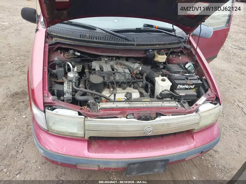 1995 Mercury Villager VIN: 4M2DV11W1SDJ62124 Lot: 45346421