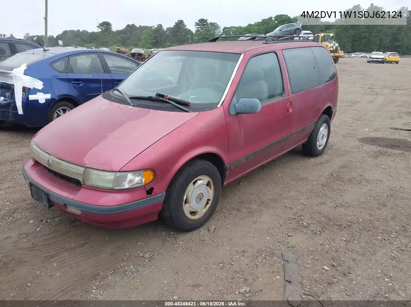 1995 Mercury Villager VIN: 4M2DV11W1SDJ62124 Lot: 45346421