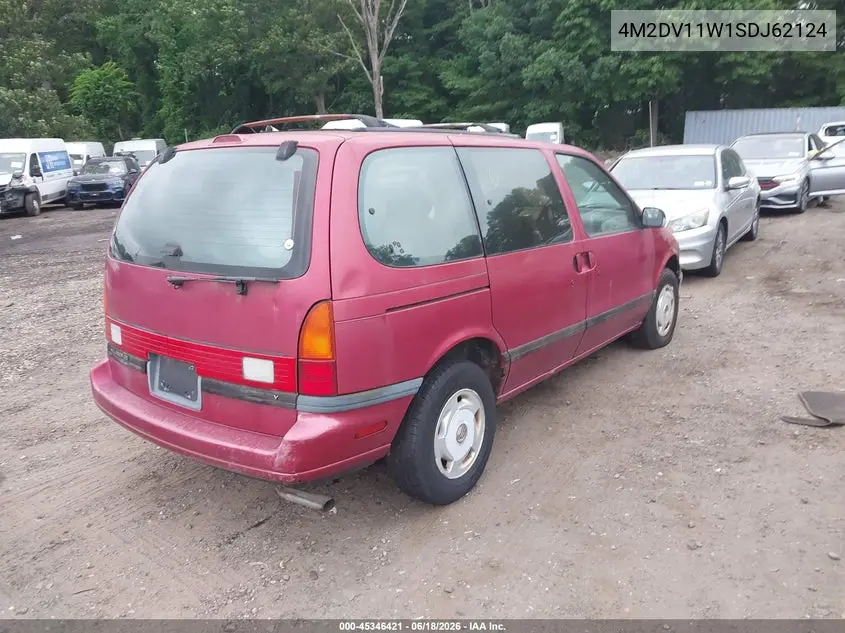 1995 Mercury Villager VIN: 4M2DV11W1SDJ62124 Lot: 45346421