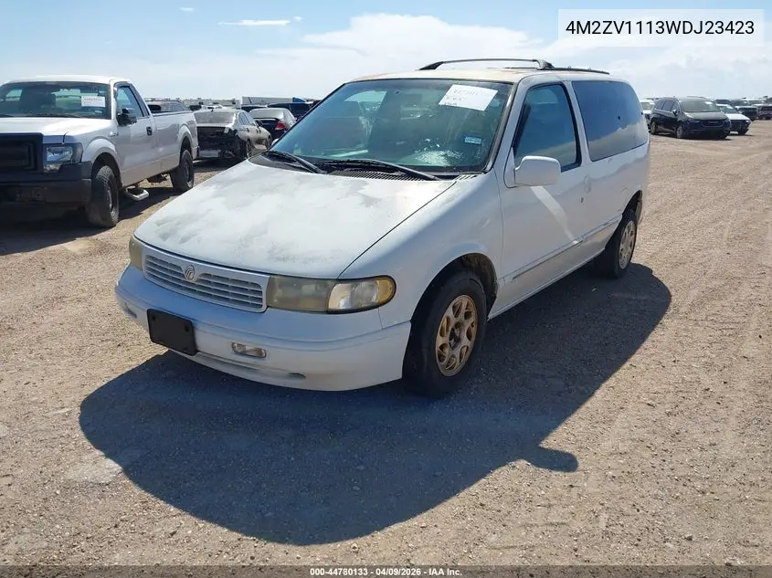 1998 Mercury Villager Gs/Ls/Nautica VIN: 4M2ZV1113WDJ23423 Lot: 44780133