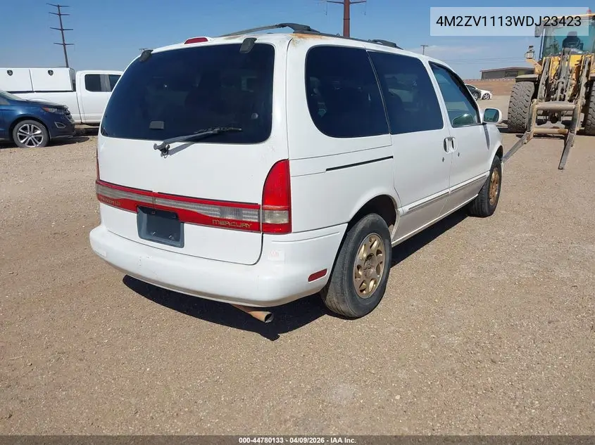 1998 Mercury Villager Gs/Ls/Nautica VIN: 4M2ZV1113WDJ23423 Lot: 44780133
