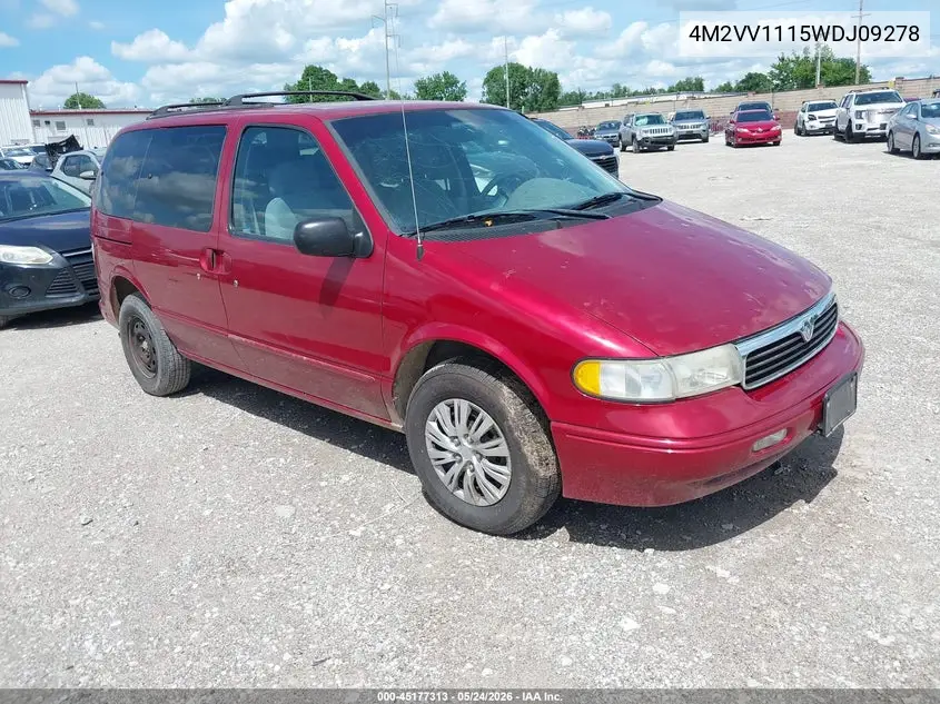 1998 Mercury Villager VIN: 4M2ZV1115WDJ09278 Lot: 45177313