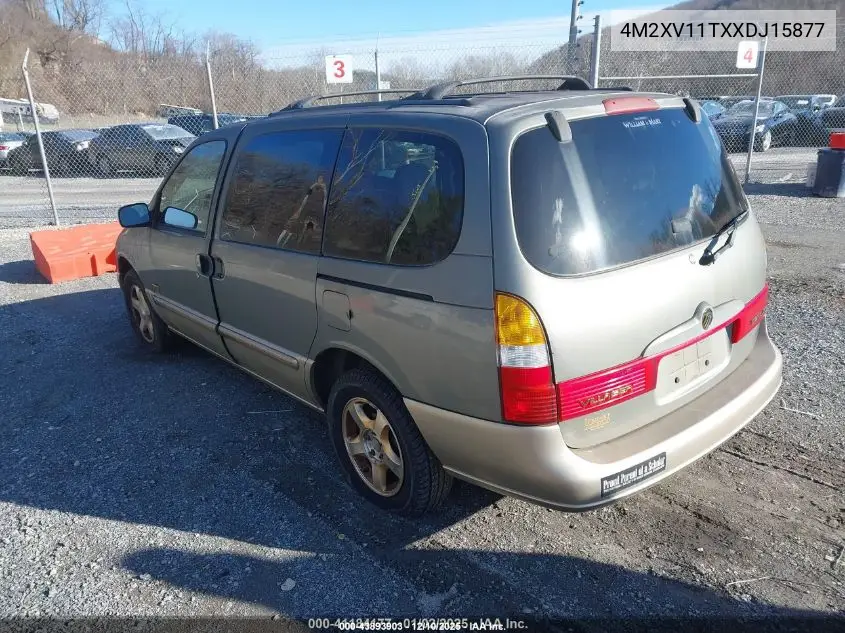 1999 Mercury Villager Estate/Sport VIN: 4M2XV11TXXDJ15877 Lot: 43893903
