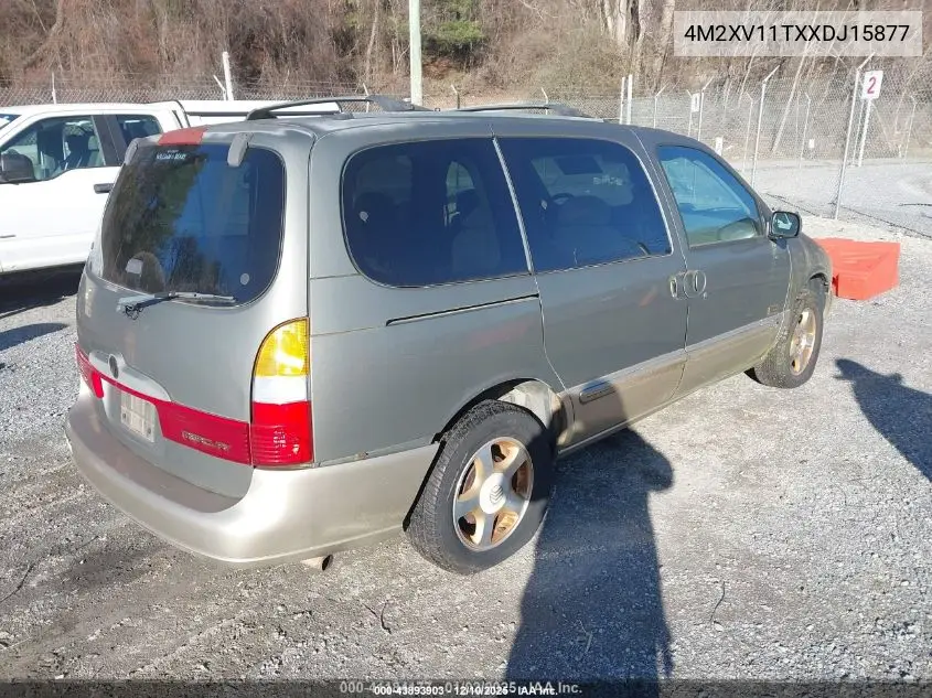 1999 Mercury Villager Estate/Sport VIN: 4M2XV11TXXDJ15877 Lot: 43893903
