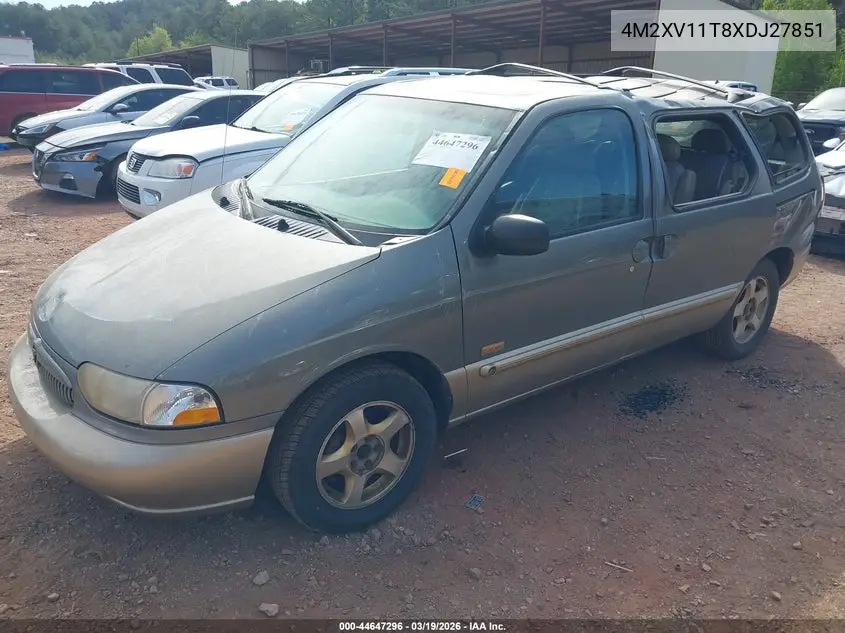 1999 Mercury Villager Estate/Sport VIN: 4M2XV11T8XDJ27851 Lot: 44647296