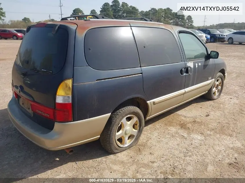 2000 Mercury Villager Estate VIN: 4M2XV14TXYDJ05542 Lot: 41830529