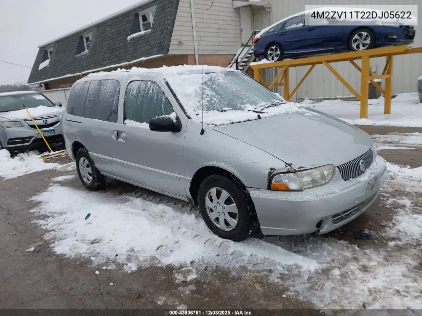 2002 Mercury Villager VIN: 4M2ZV11T22DJ05622 Lot: 43836761