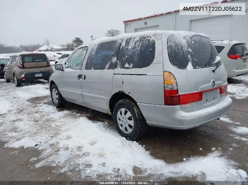 2002 Mercury Villager VIN: 4M2ZV11T22DJ05622 Lot: 43836761
