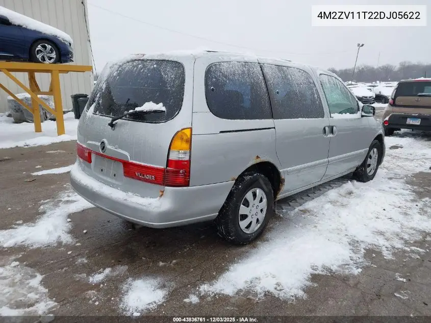 2002 Mercury Villager VIN: 4M2ZV11T22DJ05622 Lot: 43836761