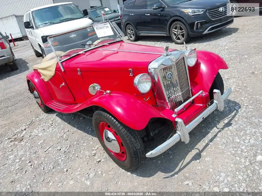 1952 Mg Td VIN: 8122693 Lot: 42415726