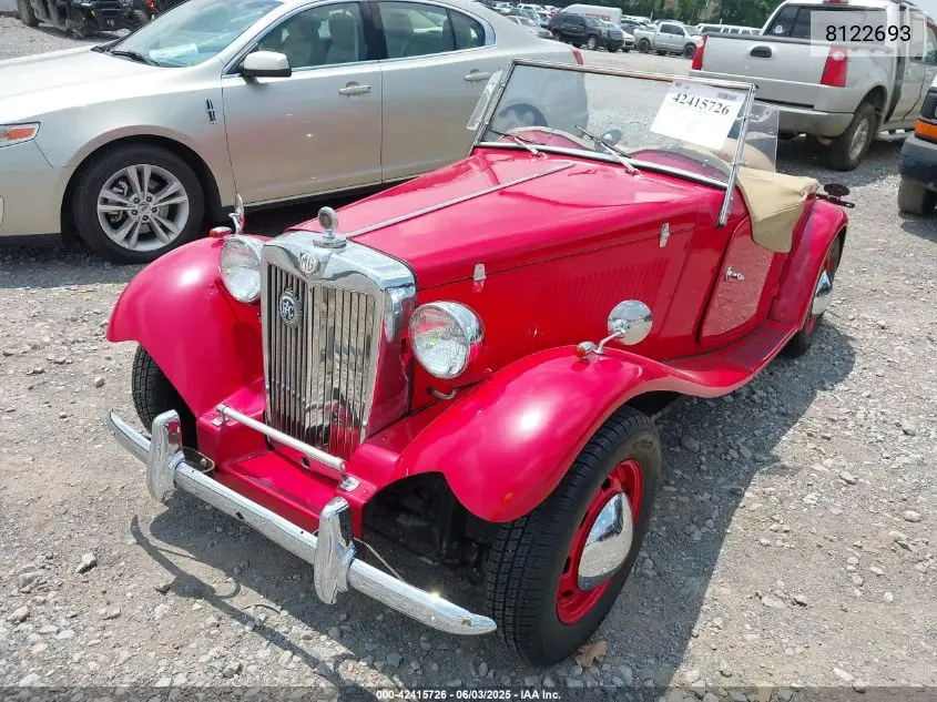 1952 Mg Td VIN: 8122693 Lot: 42415726