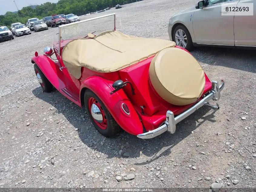 1952 Mg Td VIN: 8122693 Lot: 42415726