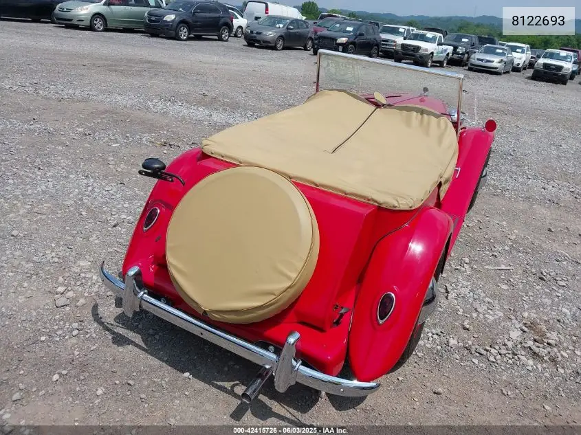 1952 Mg Td VIN: 8122693 Lot: 42415726