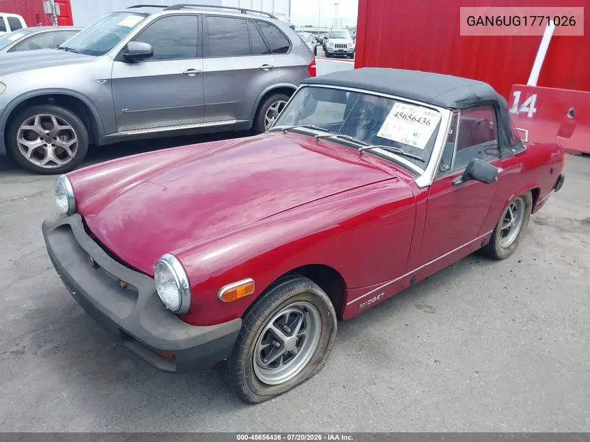 1976 Mg Midget VIN: GAN6UG177102G Lot: 45656436