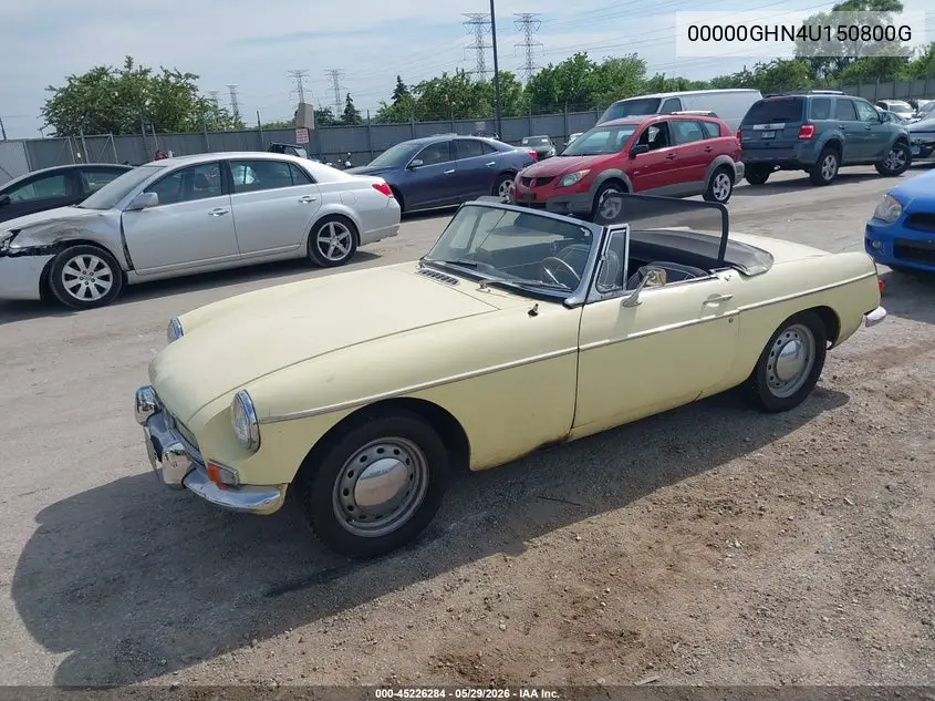 1968 Mg Mgb VIN: 00000GHN4U150800G Lot: 45226284