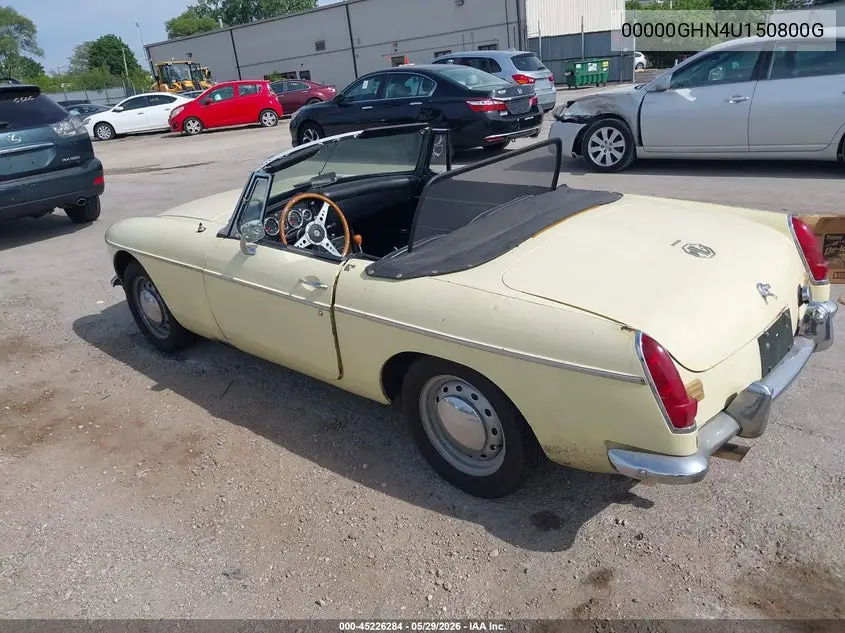 1968 Mg Mgb VIN: 00000GHN4U150800G Lot: 45226284