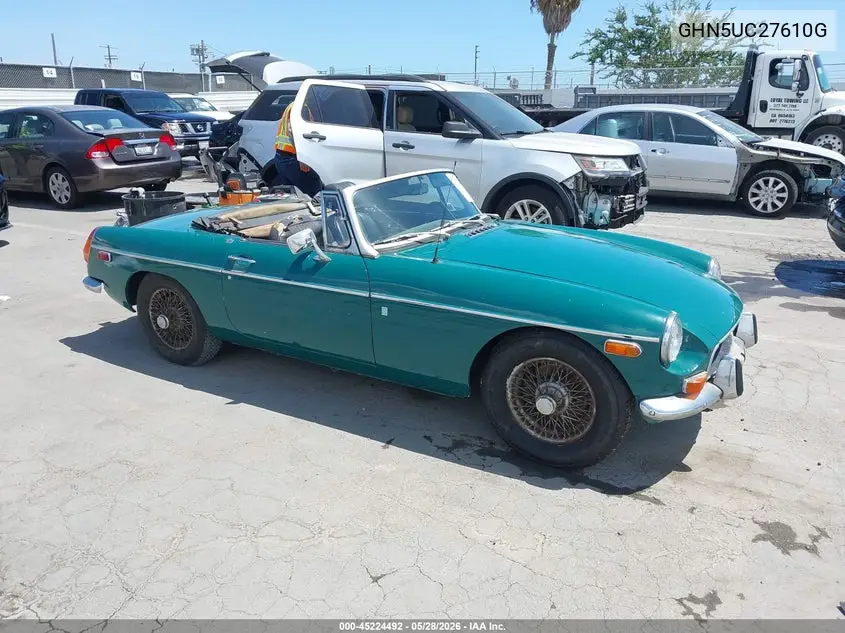1972 Mg Mgb VIN: GHN5UC276210G Lot: 45224492