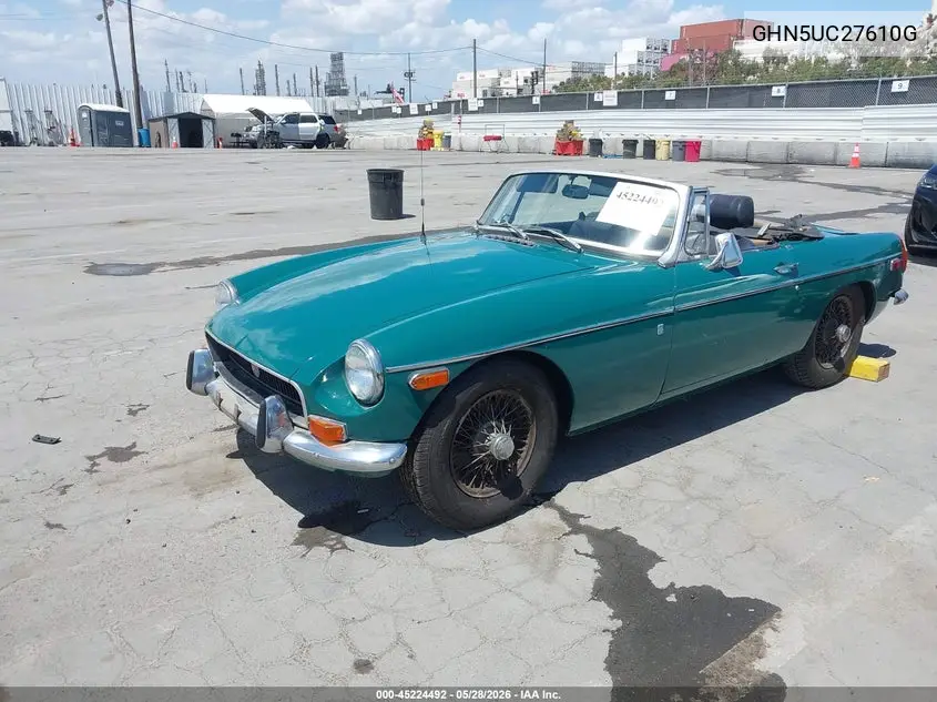 1972 Mg Mgb VIN: GHN5UC276210G Lot: 45224492