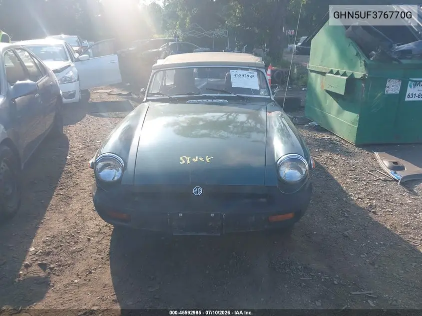 1975 Mg Mgb VIN: GHN5UF376770G Lot: 45592985