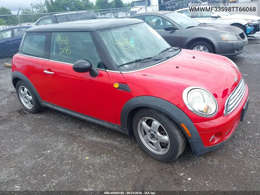 2008 Mini Cooper Hardtop VIN: WMWMF33598TT66068 Lot: 45465195